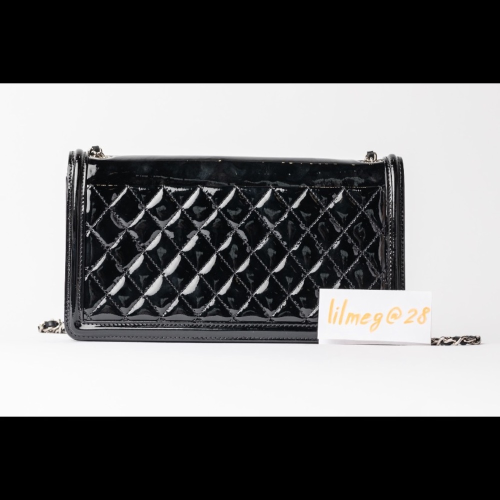 ❌❌sold❌❌CHANEL Black Plexi & Crystals Boy Brick - Picture 4 of 11